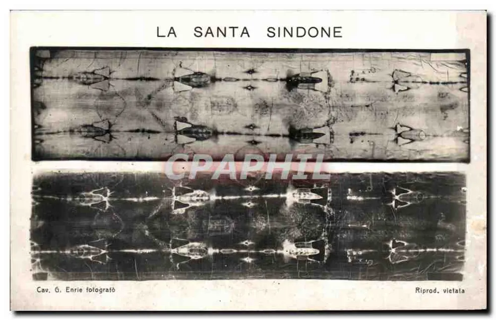 A SANTA SINDONE — reprodução fotográfica — Cav. G. Enrie, Turim 1933 - Frente