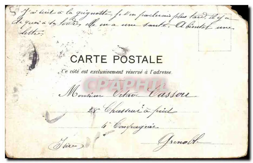 Deux soldats en tenue de campagne — scène de conversation — éditeur LV&C - Rückseite