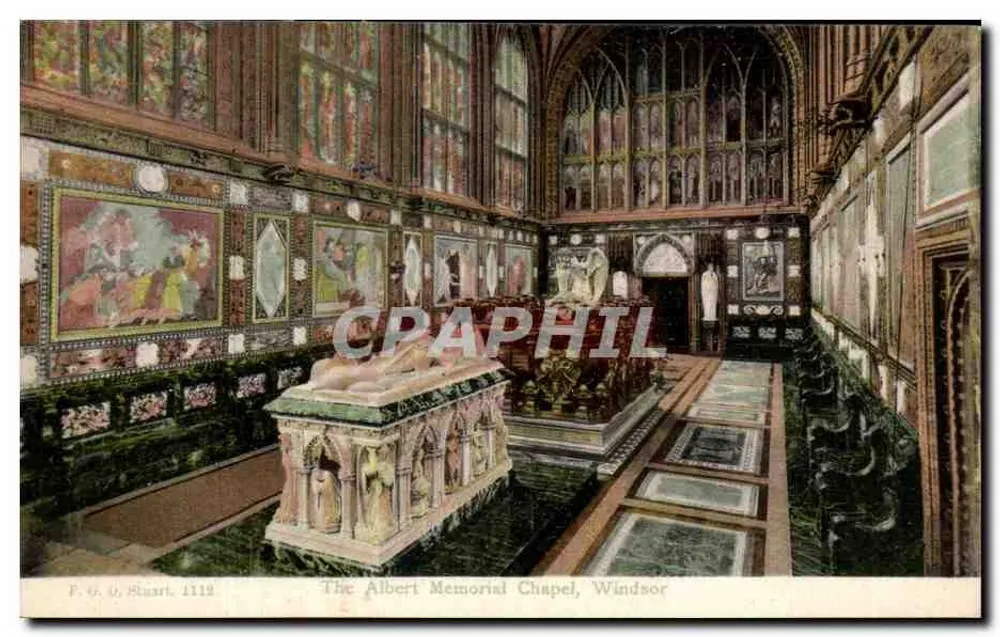 A Capela da Memória de Albert, Windsor — editor P. G. & Staart, n° 1112 - Frente