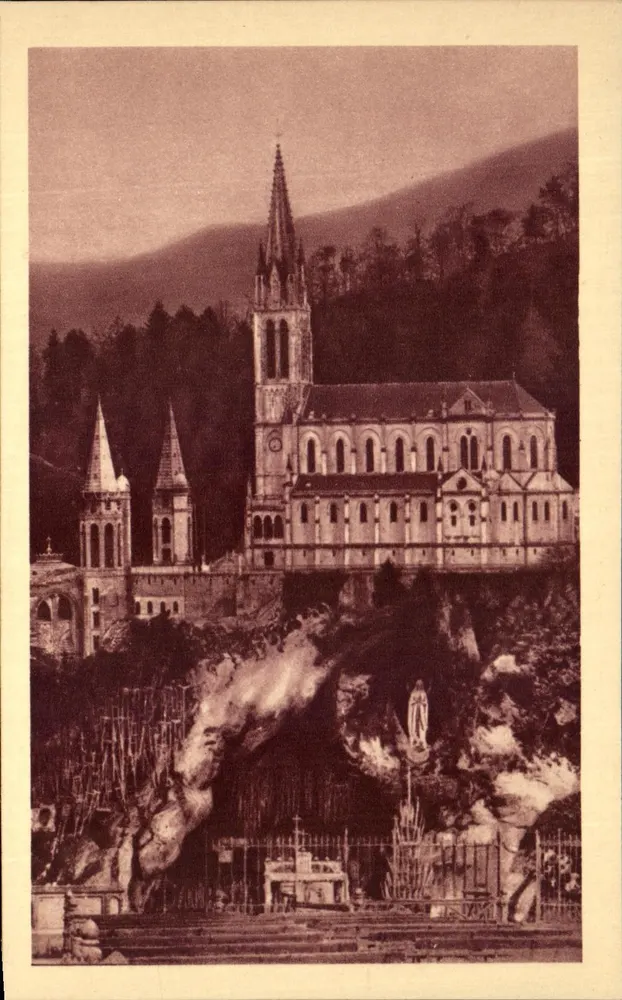 Lourdes — A Gruta e a Basílica — Edição P. Doucet Lourdes - Frente