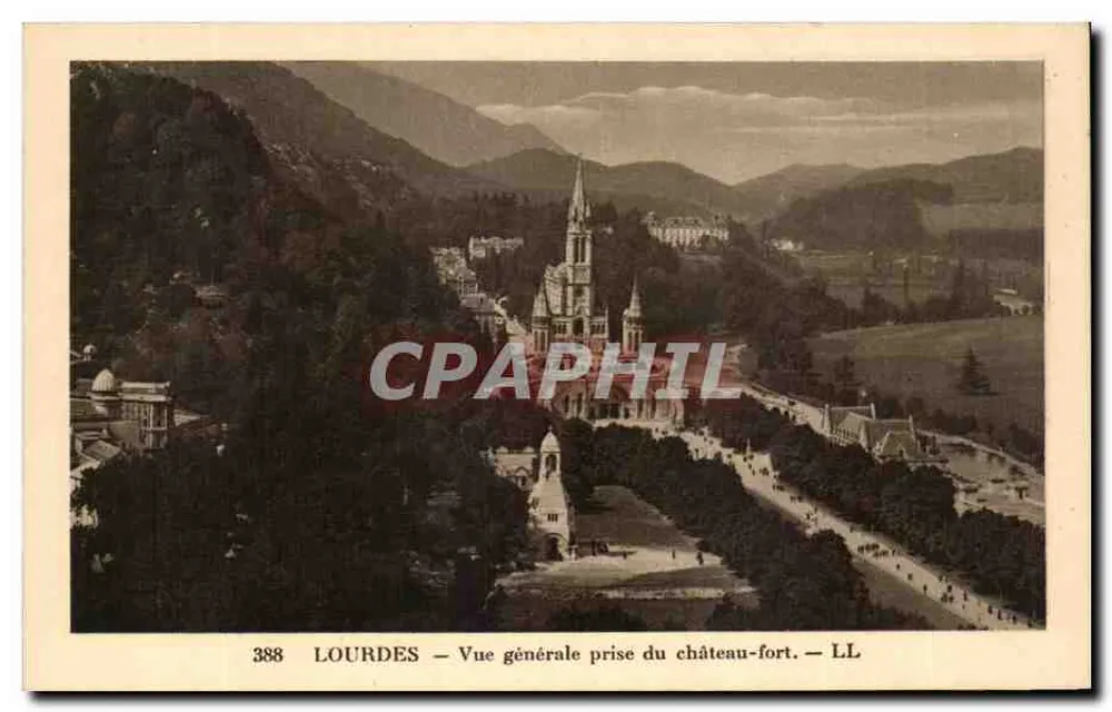 Lourdes — Allgemeiner Blick vom Schlossfrieden — LL - Vorderseite