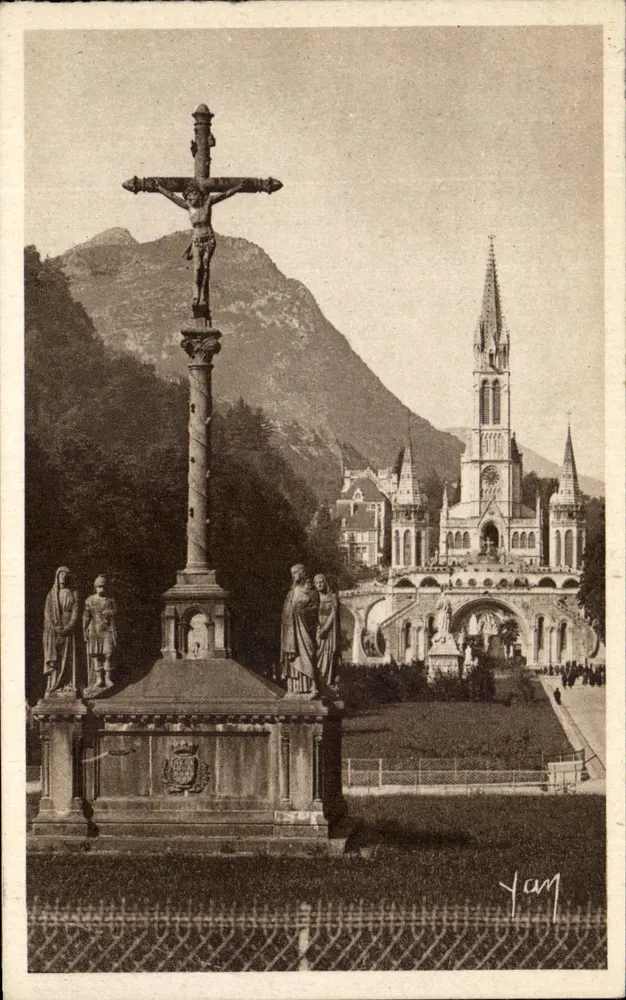 Lourdes — Die Basilika und der Bretonische Calvary — Edition E. Giffard - Vorderseite
