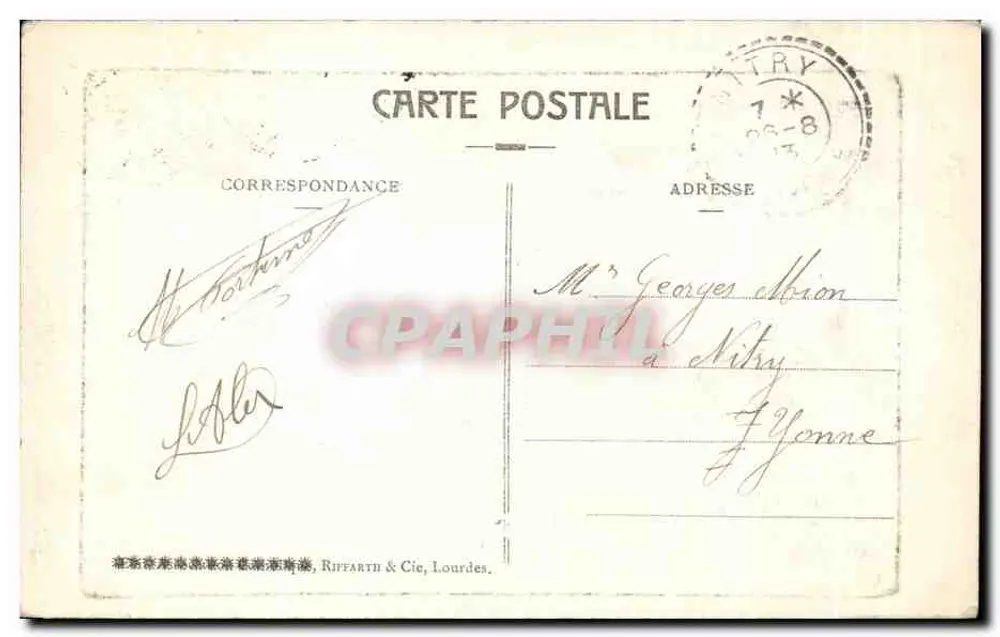 Lourdes - O Castelo-Forte — editor Riffarth & Cie, n°20 - Verso