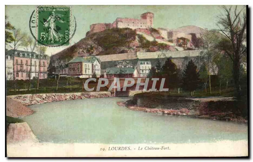 Lourdes - O Castelo-Forte — Edição F. Vignon, n°19 - Frente