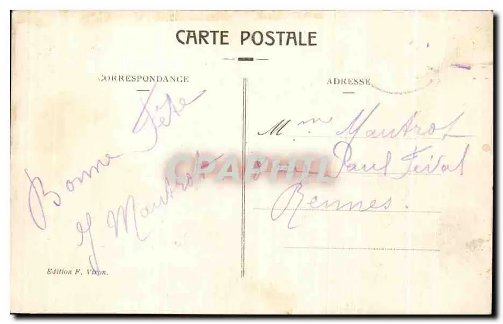 Lourdes - O Castelo-Forte — Edição F. Vignon, n°19 - Verso