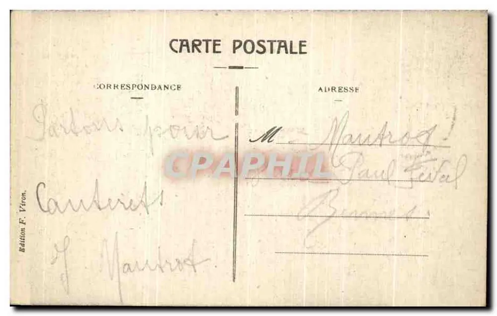 Lourdes — Vatershaus von Bernadette Soubirous — Édition F. Viron - Rückseite