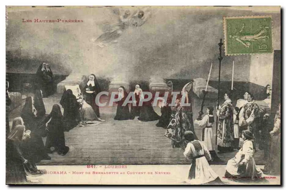 Berg von Bernadette am Konvent von Nevers — Les Hautes-Pyrénées — Diórama, Nr. 841 - Vorderseite