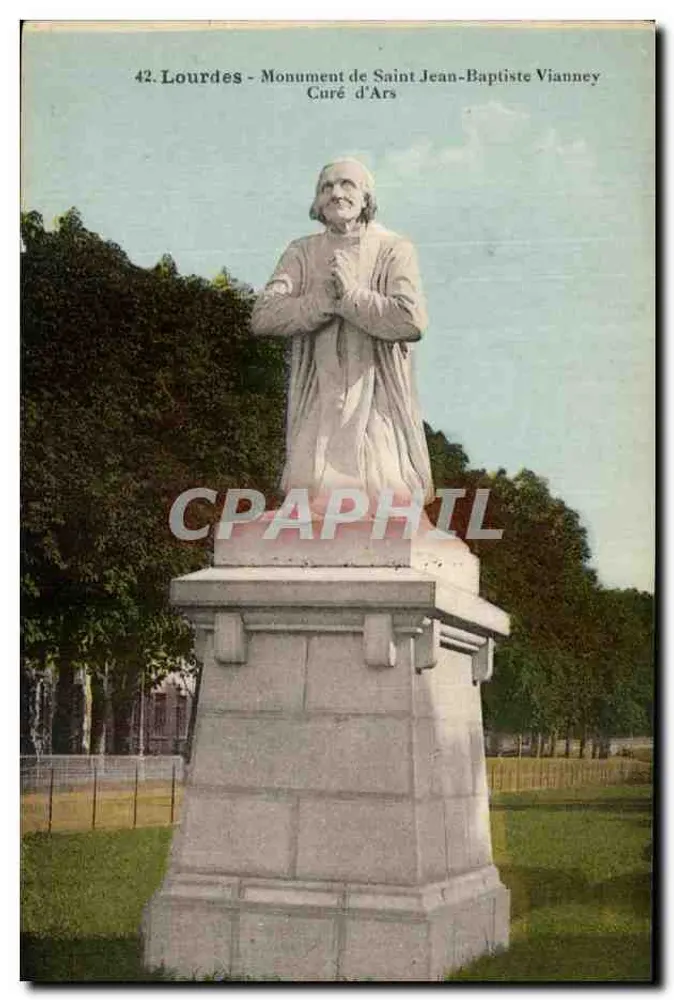 Lourdes - Denkmal des Heiligen Jean-Baptiste Vianney, Pfarrer von Ars - Vorderseite