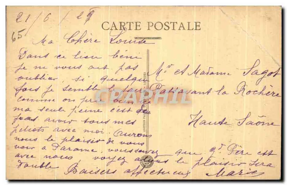 Lourdes — Vue prise du Sommet du Pie du Jer — éditeur Lourdes, n° 51 - Verso