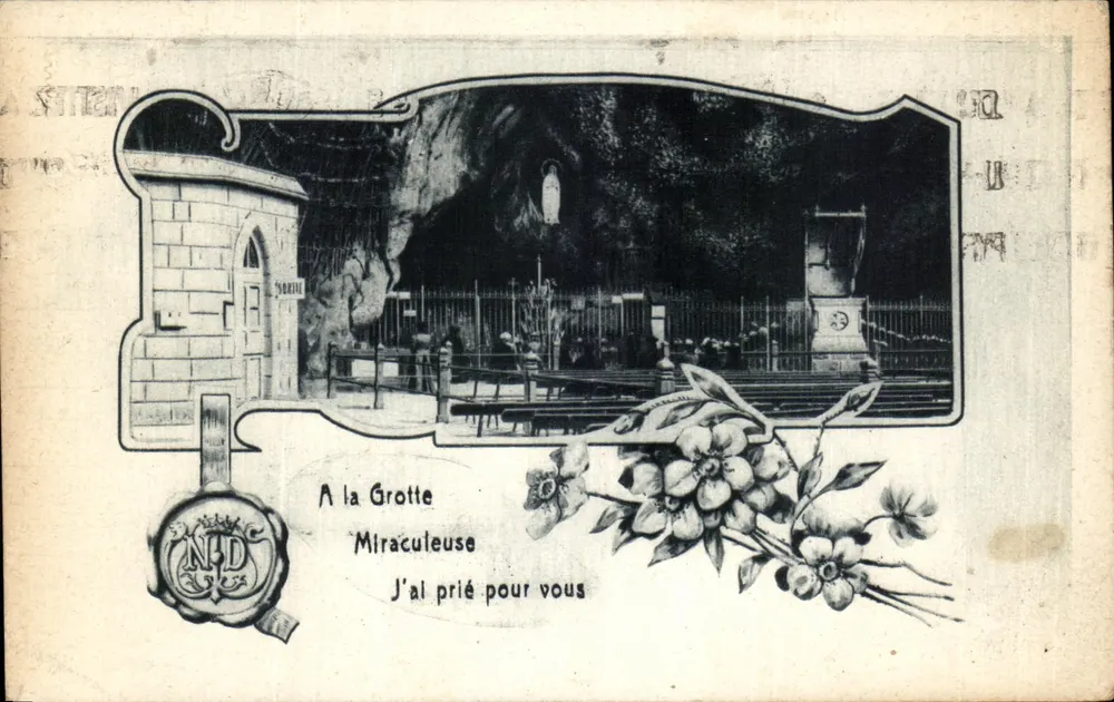 Mirakelhöhle von Lourdes — N.D. — Verlag N.D. — Seriennummer nicht sichtbar - Vorderseite