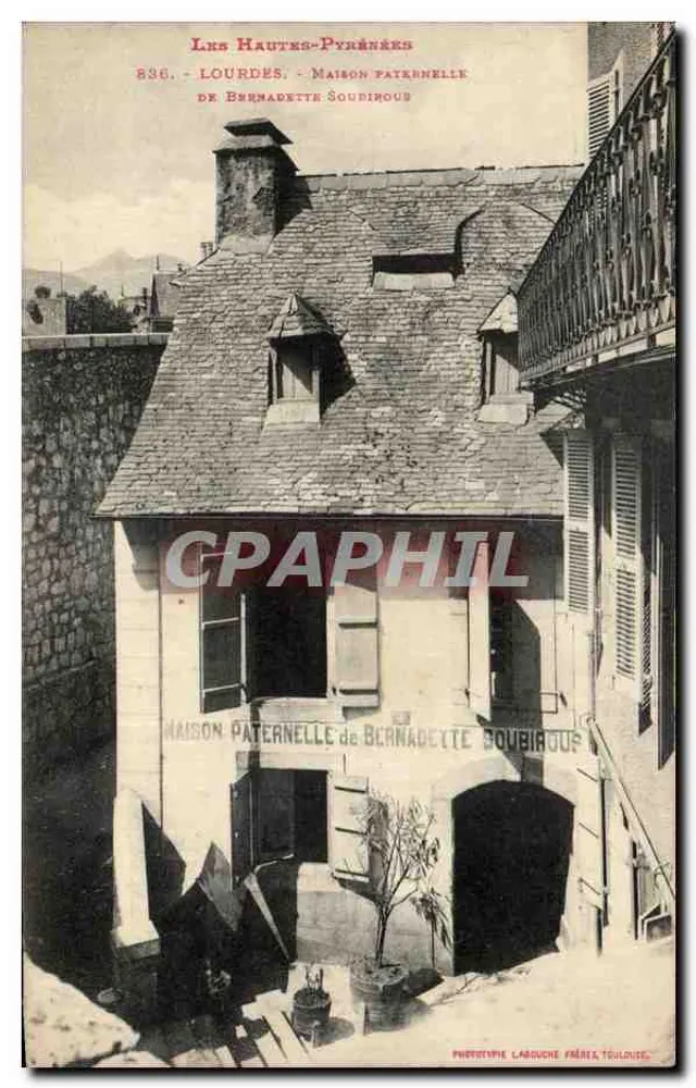 Lourdes - Vatershaus von Bernadette Soubirous — Phototypie Larouche Frères, Toulouse - Vorderseite