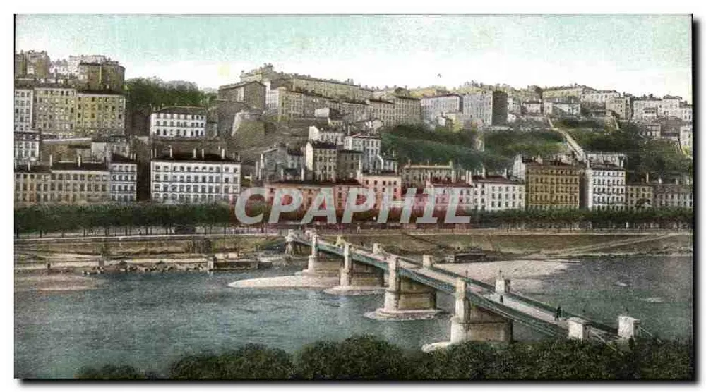 Vista de Lyon — Ponte sobre o Rio Rhône — editor AQUA-DE PHOTO PARIS - Frente