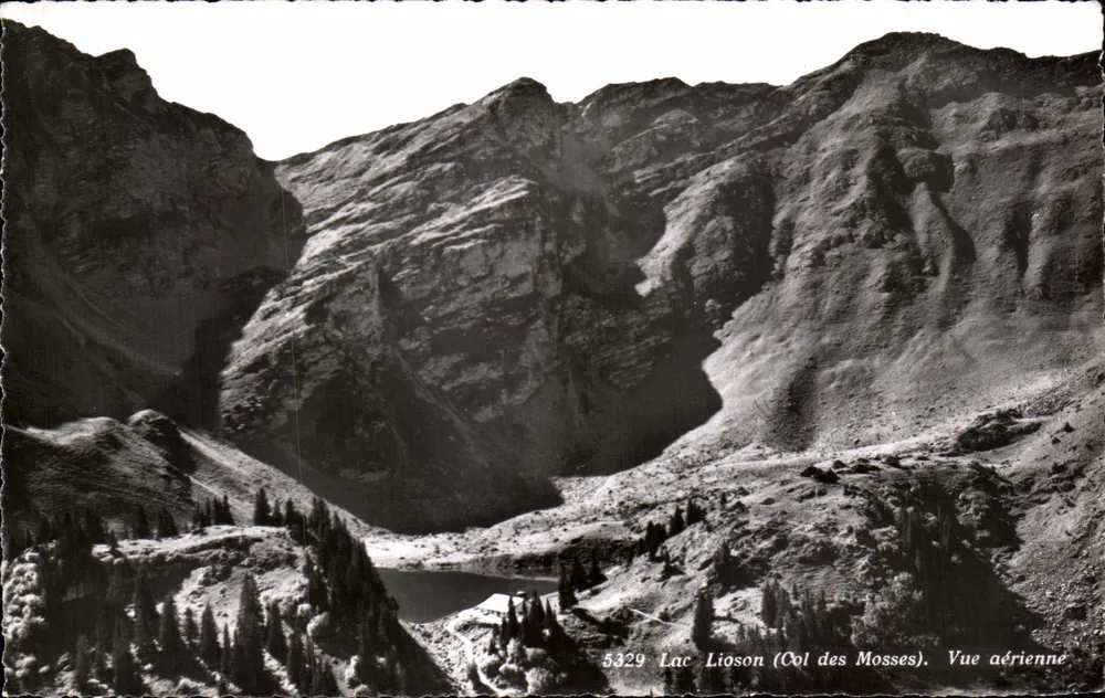 Lac Lioson (Col des Mosses) — Luftbild — Sartori, Lausanne, n° 5329 - Vorderseite