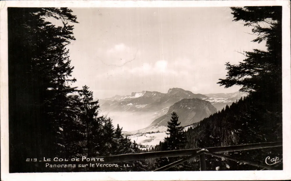 Der Col de Porte — Panorama über den Vercors — LL. — Verlag Cap - Vorderseite