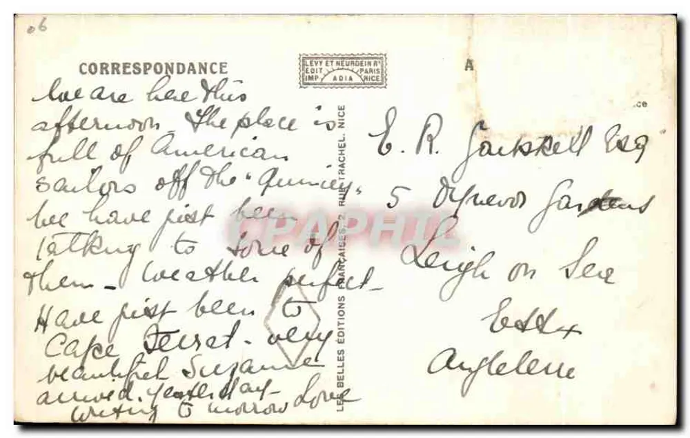 Villefranche-sur-Mer — La Rade — Éditeur : ADIA NICE - Rückseite