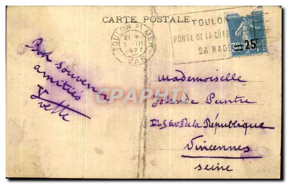 Toulon - Vista da costa de Magaud — n°130 - Verso