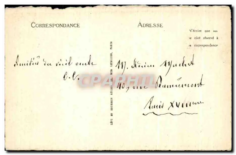 Reims — Altes Schloss der Bischöfe von Reims — Verlag L. L. n°10 - Rückseite