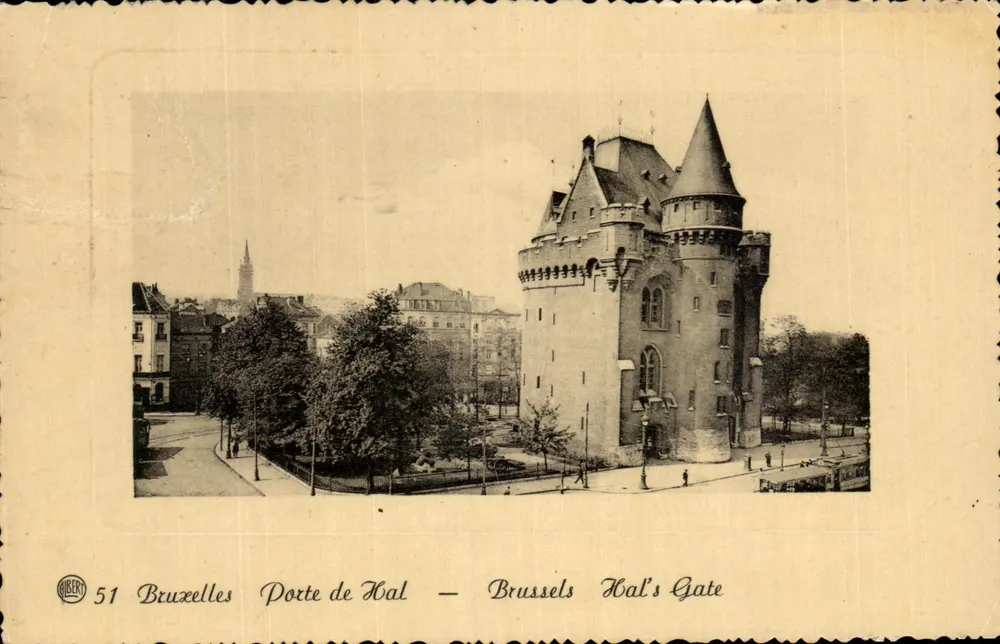 Bruxelas Porta de Hal — Porta de Hal de Bruxelas — Editor Libert, n° 51 - Frente