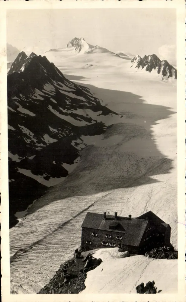 Ramolthaus 3002 m — mit dem großen Cletscher-Gletscher und der Hochwilde 3480 m — Lohmann & erlitz, Gurgl, Tirol, Nr. 15/4 - Vorderseite
