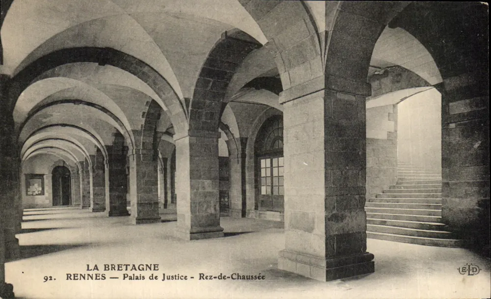 Rennes — Palast der Justiz — Erdgeschoss — Bretagne, Verlag ELD, Nr. 92 - Vorderseite