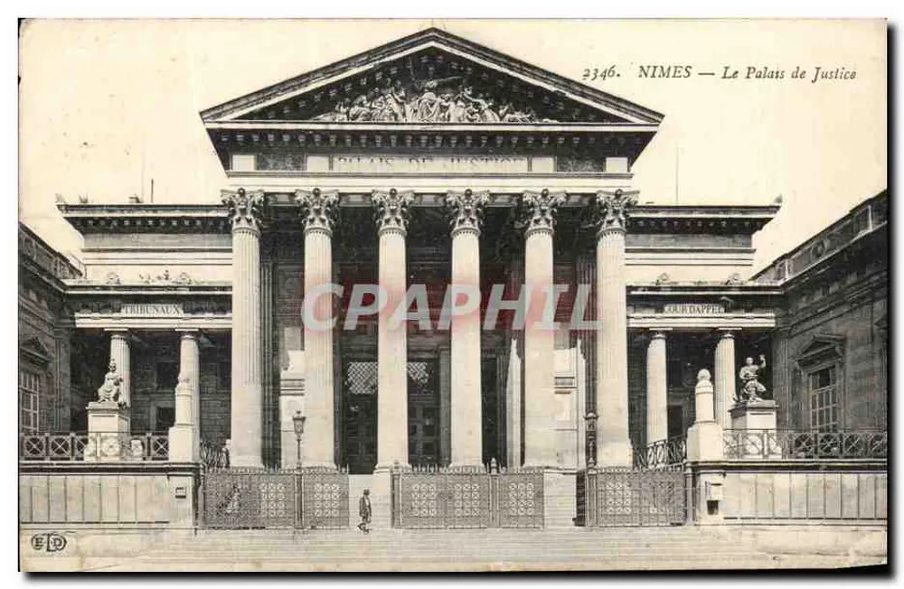 Nîmes — O Palácio de Justiça — Editor EDP, n° 2346 - Frente
