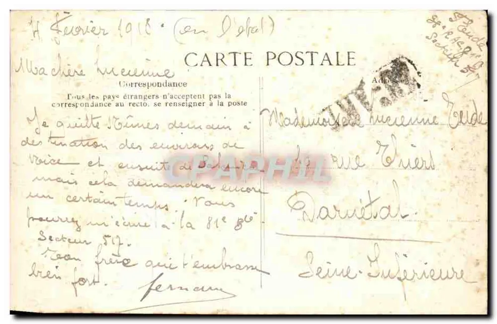 Nîmes — O Palácio de Justiça — Editor EDP, n° 2346 - Verso