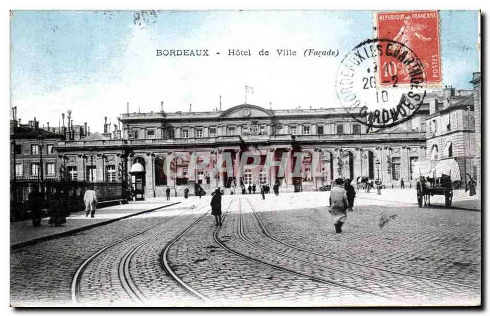 Bordeaux — Hotel de Ville (Fachada) — editor desconhecido, número de série não visível - Frente