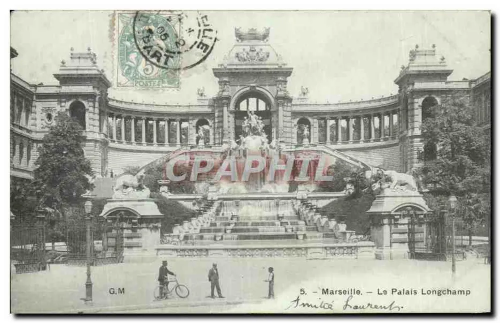 Marselha — O Palácio Longchamp — Amilcè Laurenty - Frente