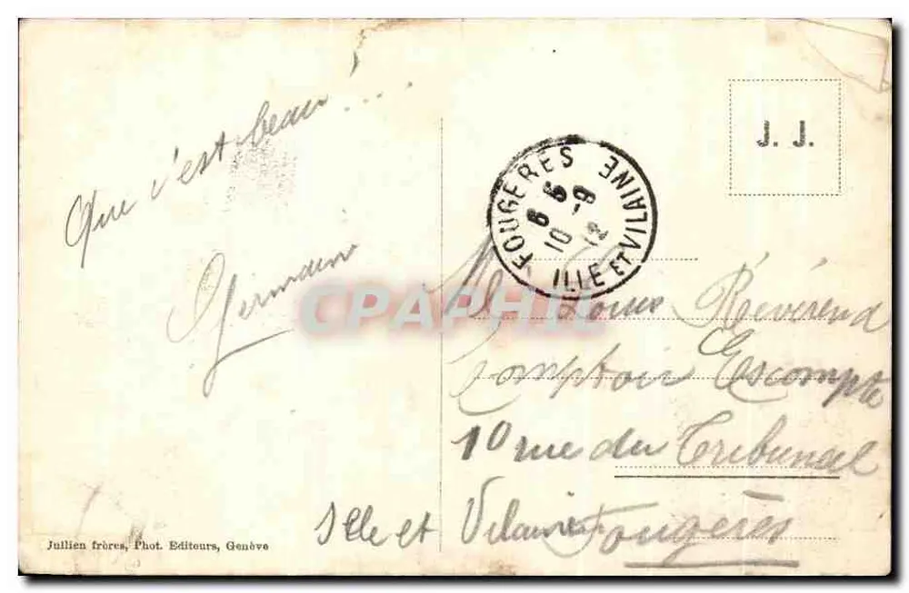 Chamonix — Le Mont-Blanc — J.J. 6007 - Verso