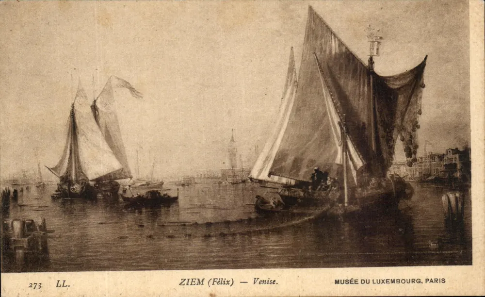 Venedig — Ansicht des Kanals mit Segelbooten — ZIEM (Félix) — Musée du Luxembourg, Paris - Vorderseite