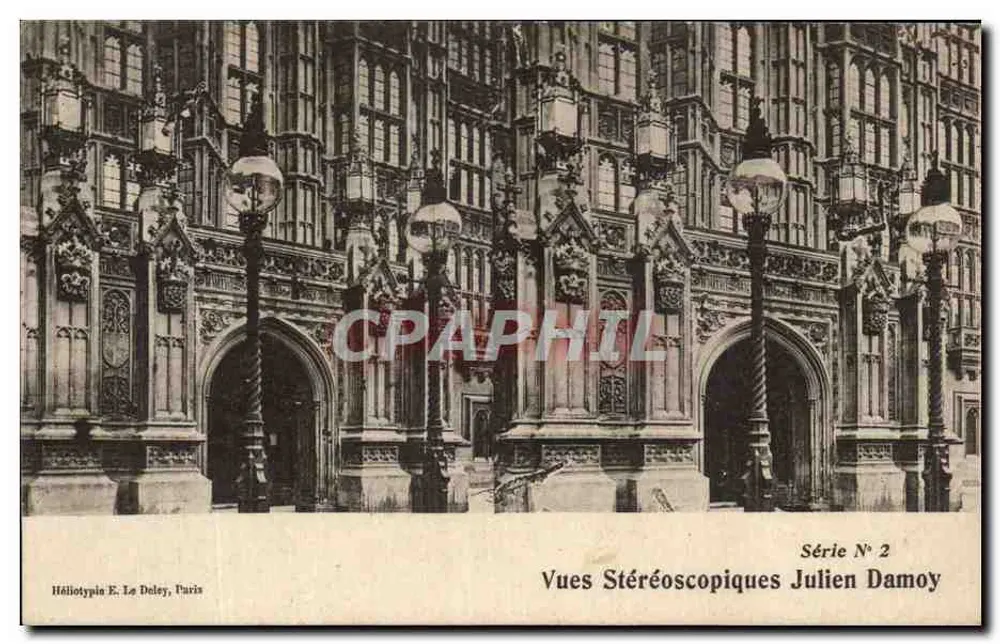 Vista estereoscópica de edifícios góticos — Série N° 2 — Héliotypie E. Le Deley, Paris - Frente