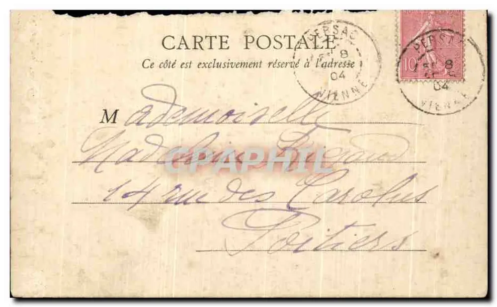Persac (Vienne) — Le Château et le Clocher de l'Église — Robuchon phot. Pottiers - Rückseite