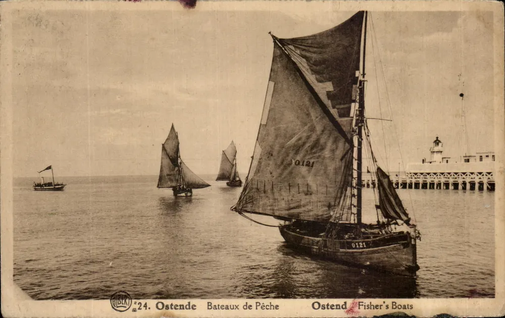Ostenda — Statek rybacki — Biblak n°24 - Awers