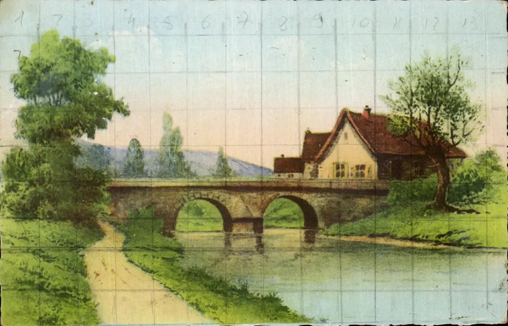 Paisagem com ponte e casa — editor ROB - Frente