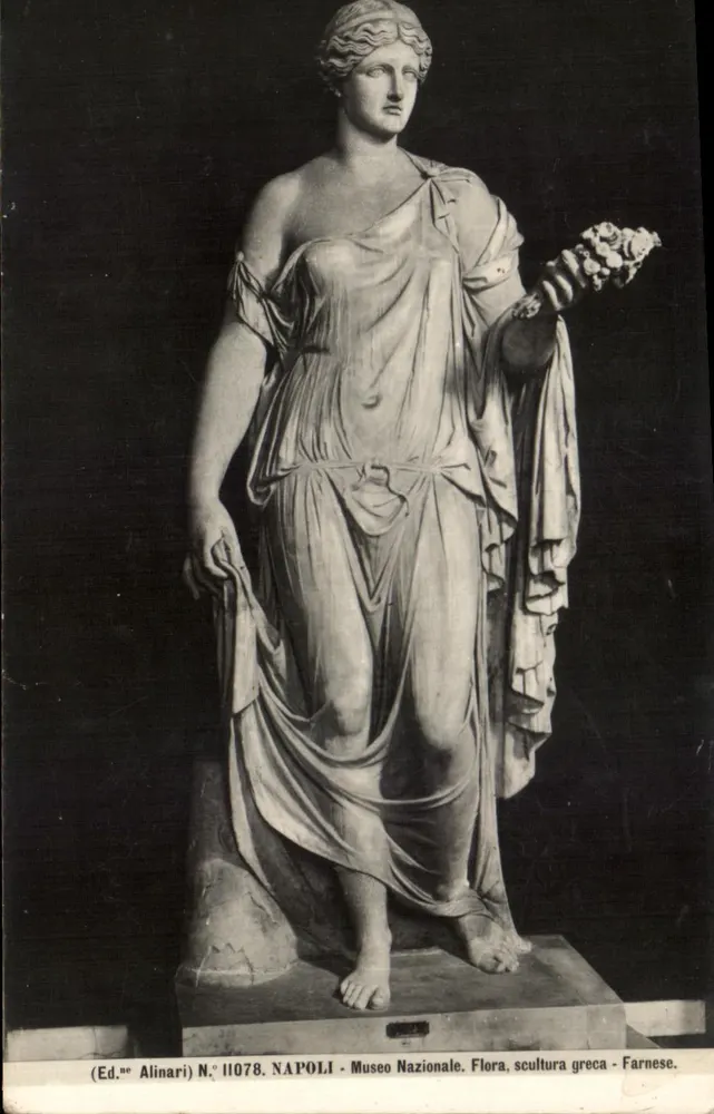 Flora, Farnese griechische Statue — Nationalmuseum Neapel — Verlag Alinari Nr. 11078 - Vorderseite