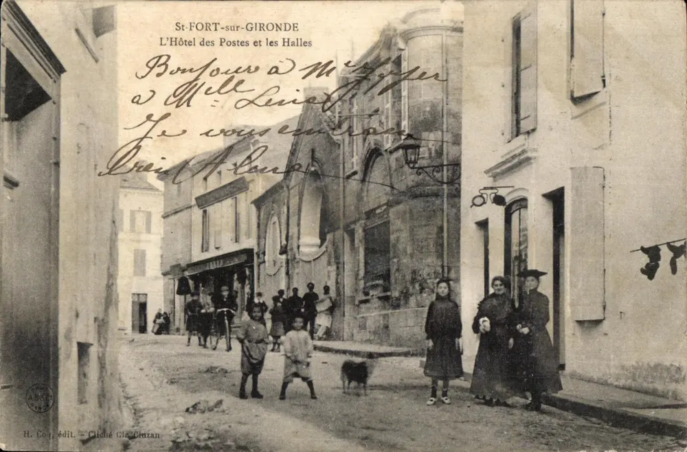 St-FORT-sur-GIRONDE — Das Postamt und die Märkte — H. Coq, Verlag — Chiché Gis Cluzan - Vorderseite