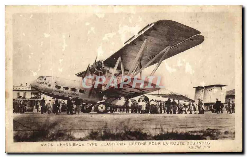 Avion Hannibal — type Eastern destiné pour la route des Indes — cliché Tito, édition Godneff, Le Bourget - Vorderseite
