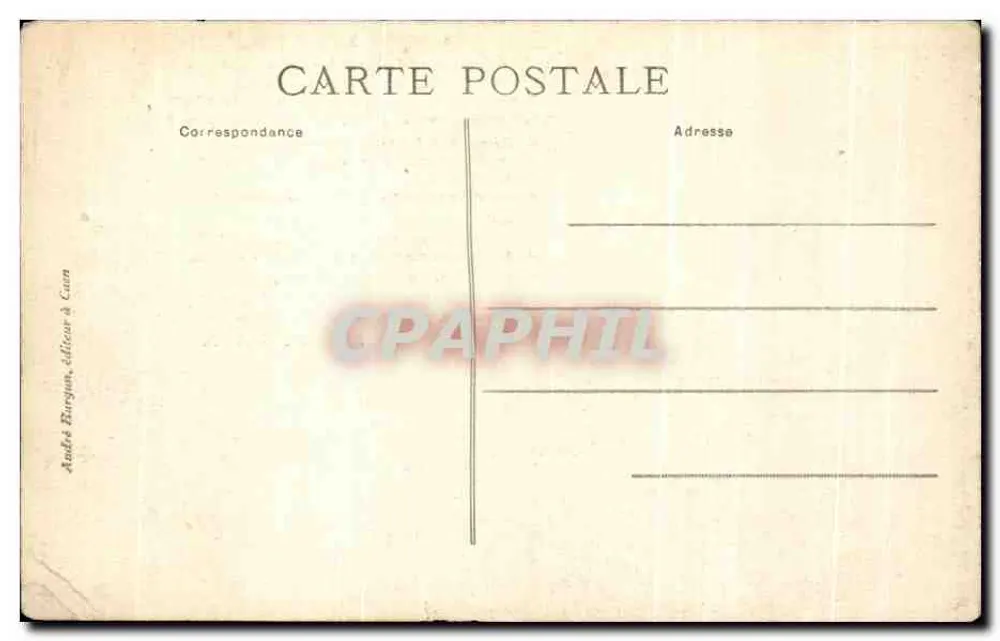 Effet de Gros Temps — scène maritime orageuse — André Bergoin, éditeur à Caen - Rückseite