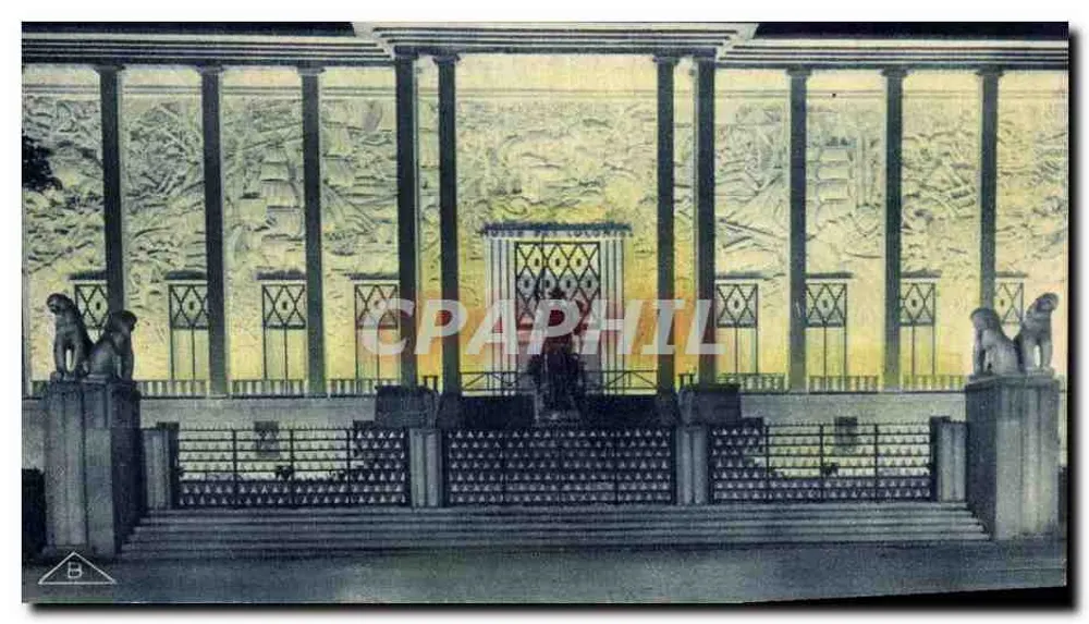 Museu das Colônias — vista noturna — Edições Braun & Cie, Paris - Frente