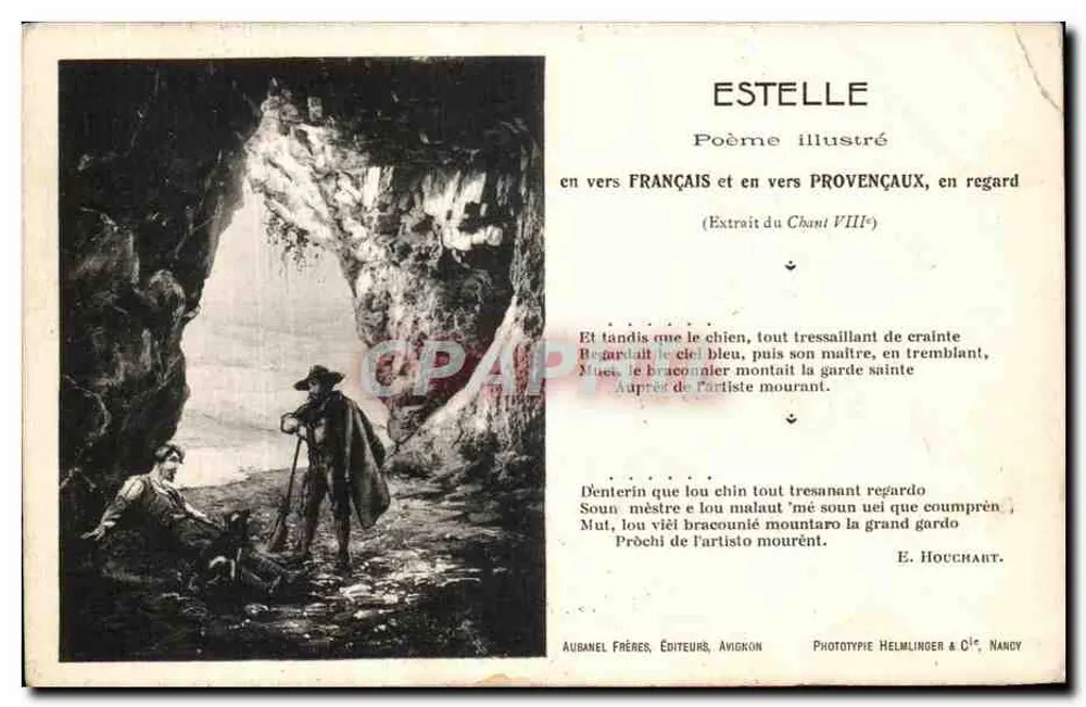 Estelle — Poème illustré en vers français et en vers provençaux, extrait du Chant VIII — Aubanel Frères, Éditeurs, Avignon - Anverso