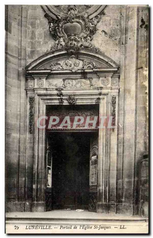 Lunéville — Portal der Kirche St-Jacques — LL. - Vorderseite