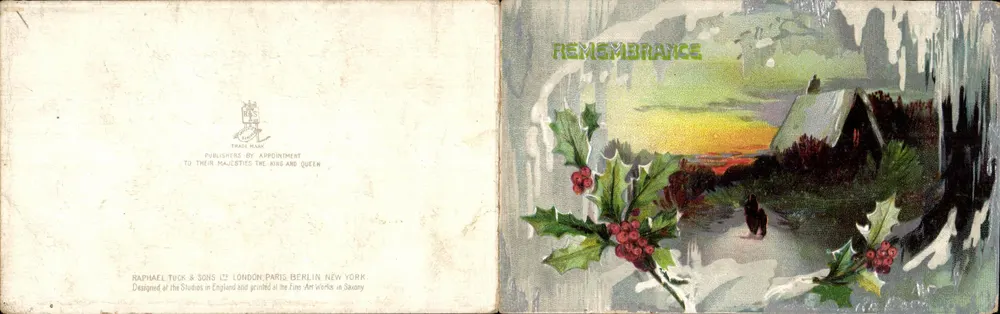 Sonho invernal — cartão de Natal — Raphael Tuck & Sons Ltd - Frente