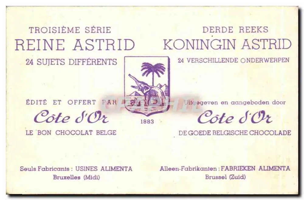 Excursão a Colombo — Índias Inglesas — Janeiro de 1932 — Série Rainha Astrid, terceira série - Verso