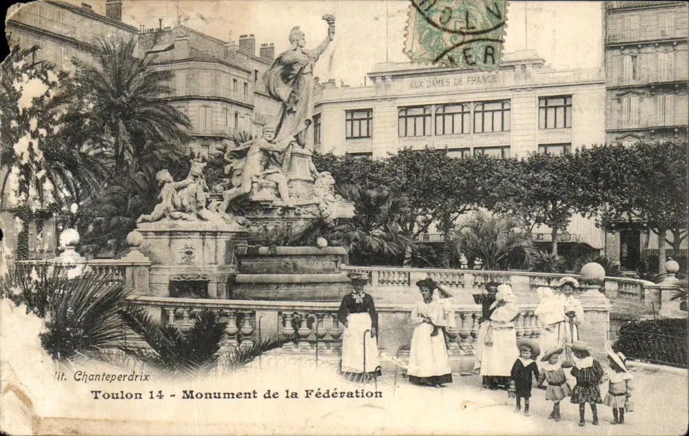 Toulon - Monument de la Fédération — éditeur lit. Chanteperridix, n° 14 - Vorderseite