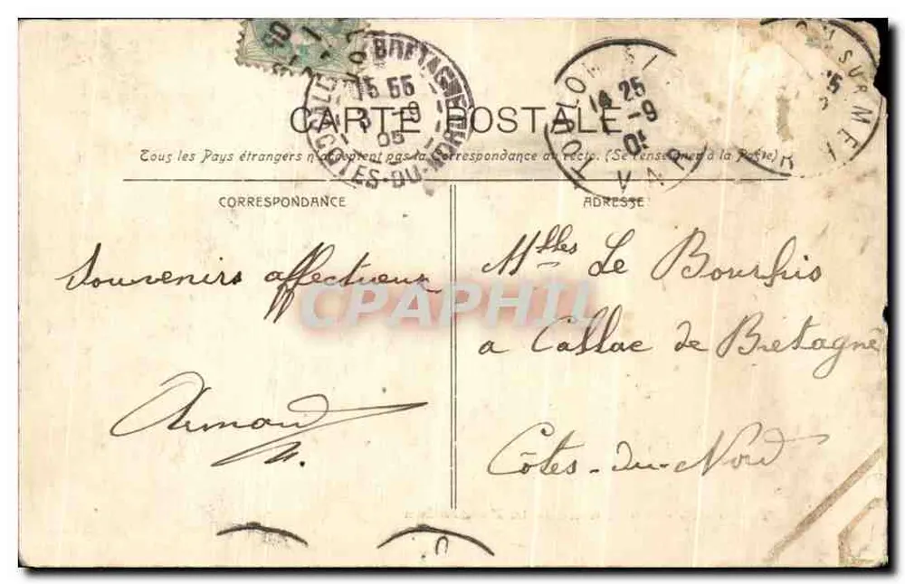 Toulon - Monument de la Fédération — éditeur lit. Chanteperridix, n° 14 - Rückseite