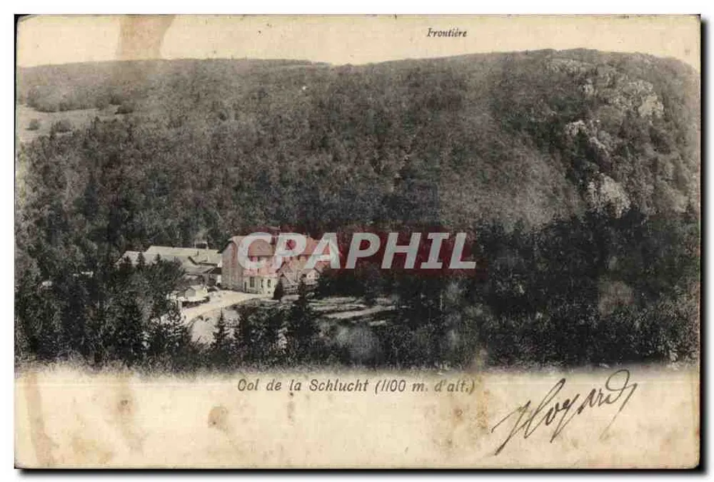 Col de la Schlucht (1100 m d'alt.) — Fronteira — Zassen-Wijland, Minster O.J.E. - Frente