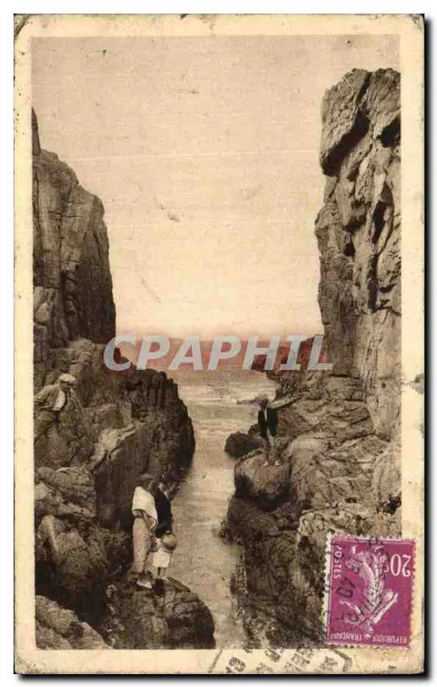 Der Gouffre an der Spitze des Teufels — PLOUMANACH (C.-du-N) — Phototypie A. Bruel, Angers - Vorderseite