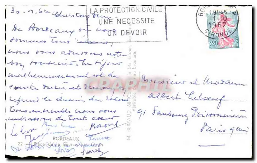 Praça da Bolsa — Bordeaux — editor Tito - Verso