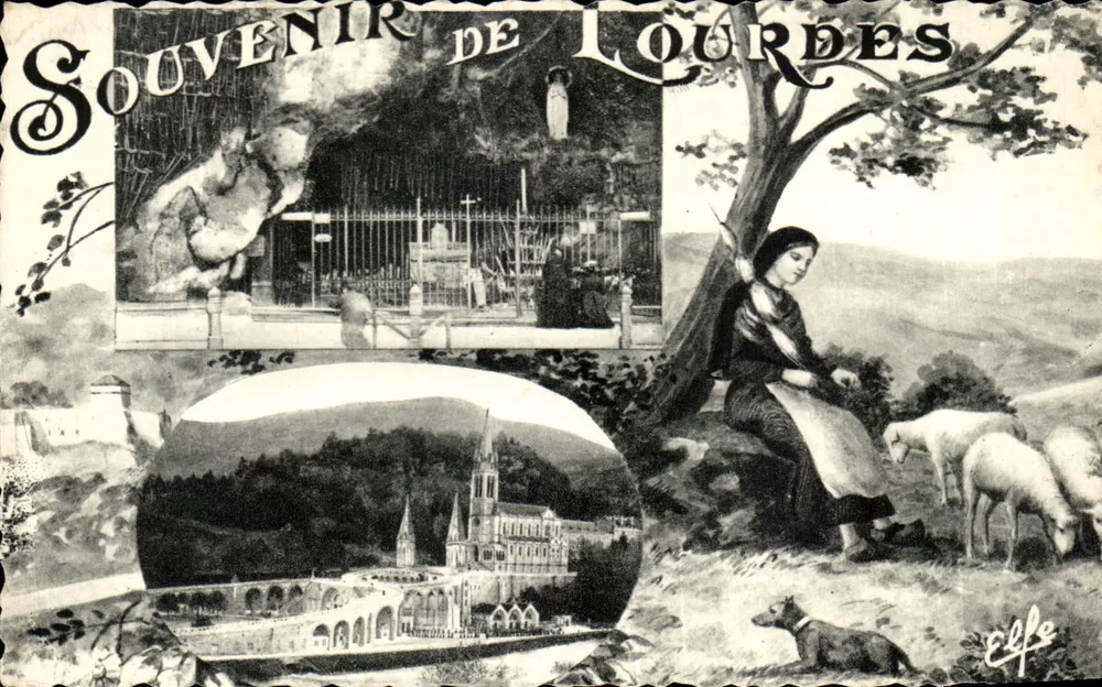 Erinnerung an Lourdes — Verlag 'Elfe' — Seriennummer nicht sichtbar - Vorderseite