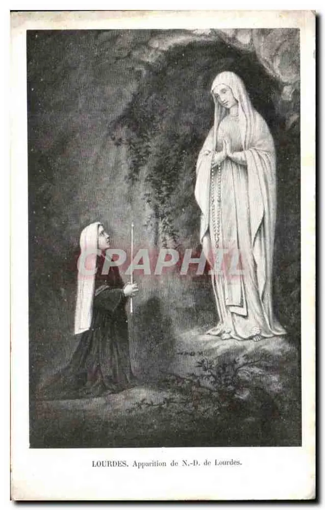 Lourdes — Aparição da Nossa Senhora de Lourdes — editor não visível - Frente